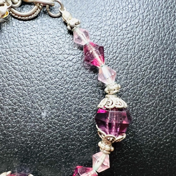 Vintage Rubellite Tourmaline Pink Crystal Bracelet - Picture 3 of 4